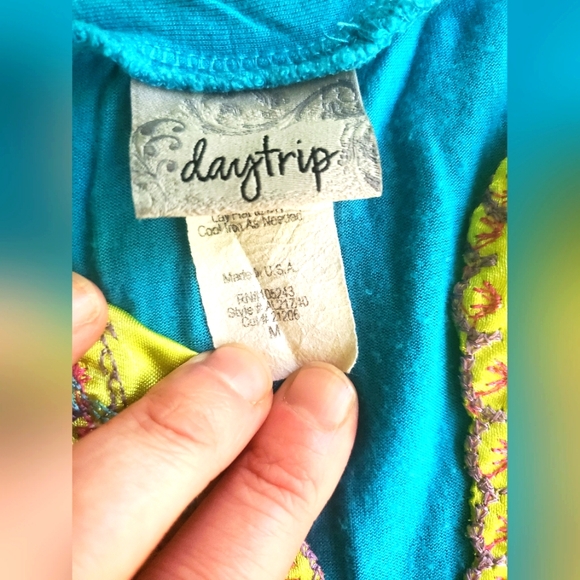 Daytrip blue with collar pattern top - Picture 3 of 6